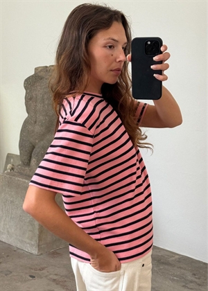 Mejse stripe tee Pink/Black Boii Studios 